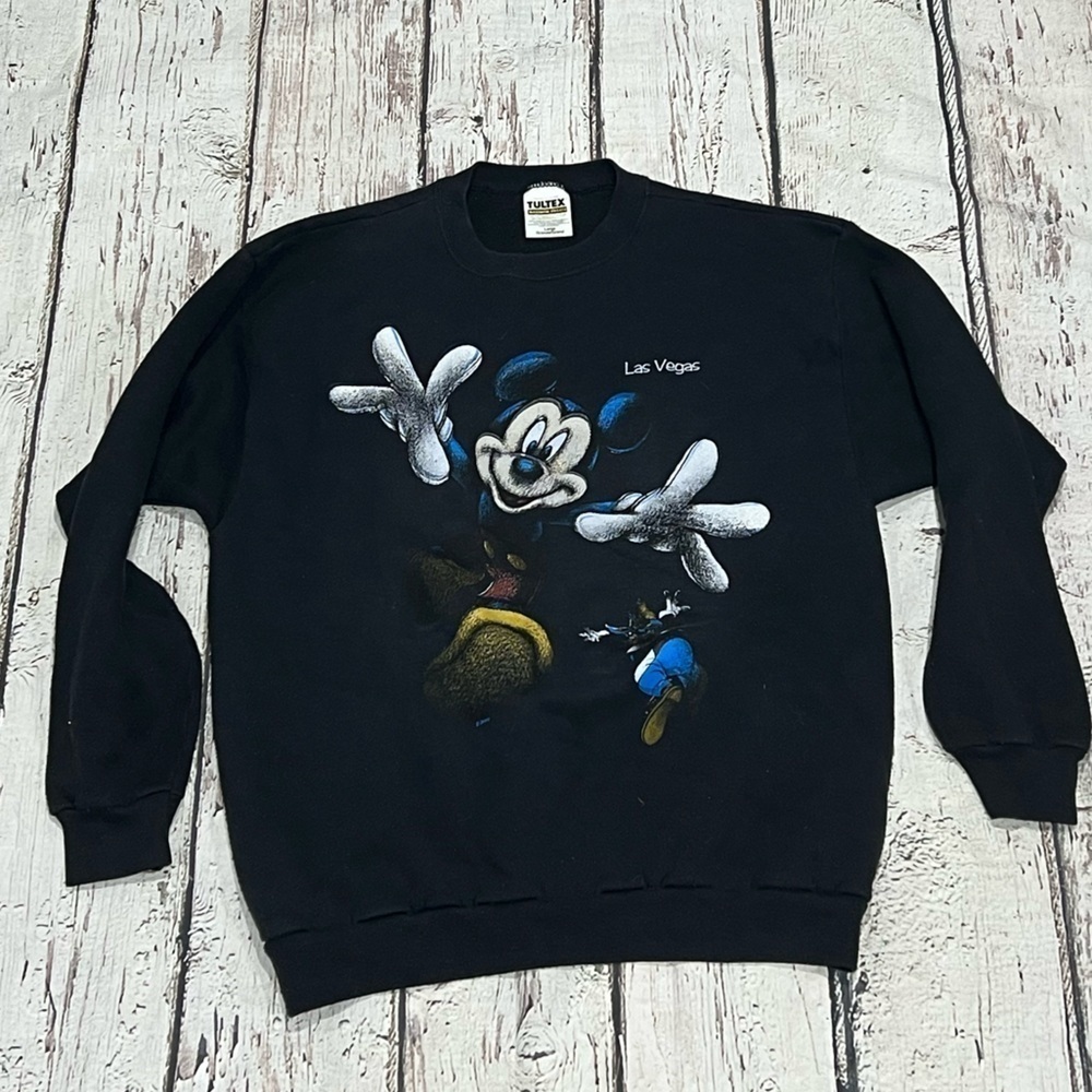 Vintage Mickey Mouse Nevada Las Vegas 1990s Cartoon Disney Sweatshirt